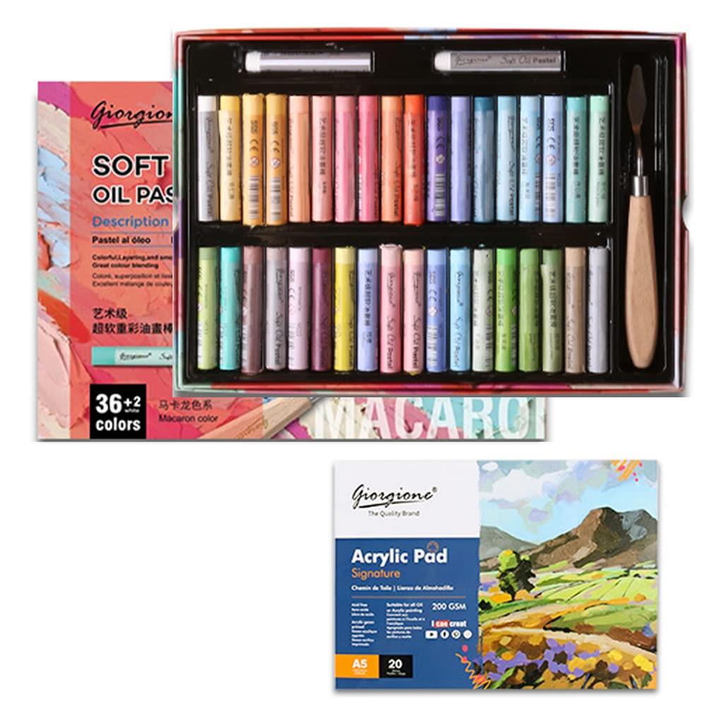 【 油絵のような絵が気軽に描ける♪ 】ペイントコテ＆パステル専用紙付き すぐ描ける 楽しい ソフトパステル バースデー 誕生日 プレゼント 人気 お絵描き セット オイルパステル Oil Pastel パステル 画材 スケッチ 絵画 油絵 ペイント パステル [Angel's Closet] (36色, マ