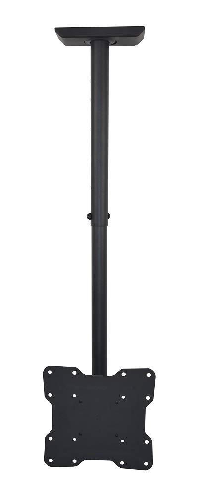 JAPANNEXT テレビ天吊り金具 14～50インチ液晶PCモニター TV対応 吊り下げ設置 360°回転 角度調節 ポール調節最長904mm VESAマウント最大200x200mm 耐荷重35KG JN-CMT35-22-360FC