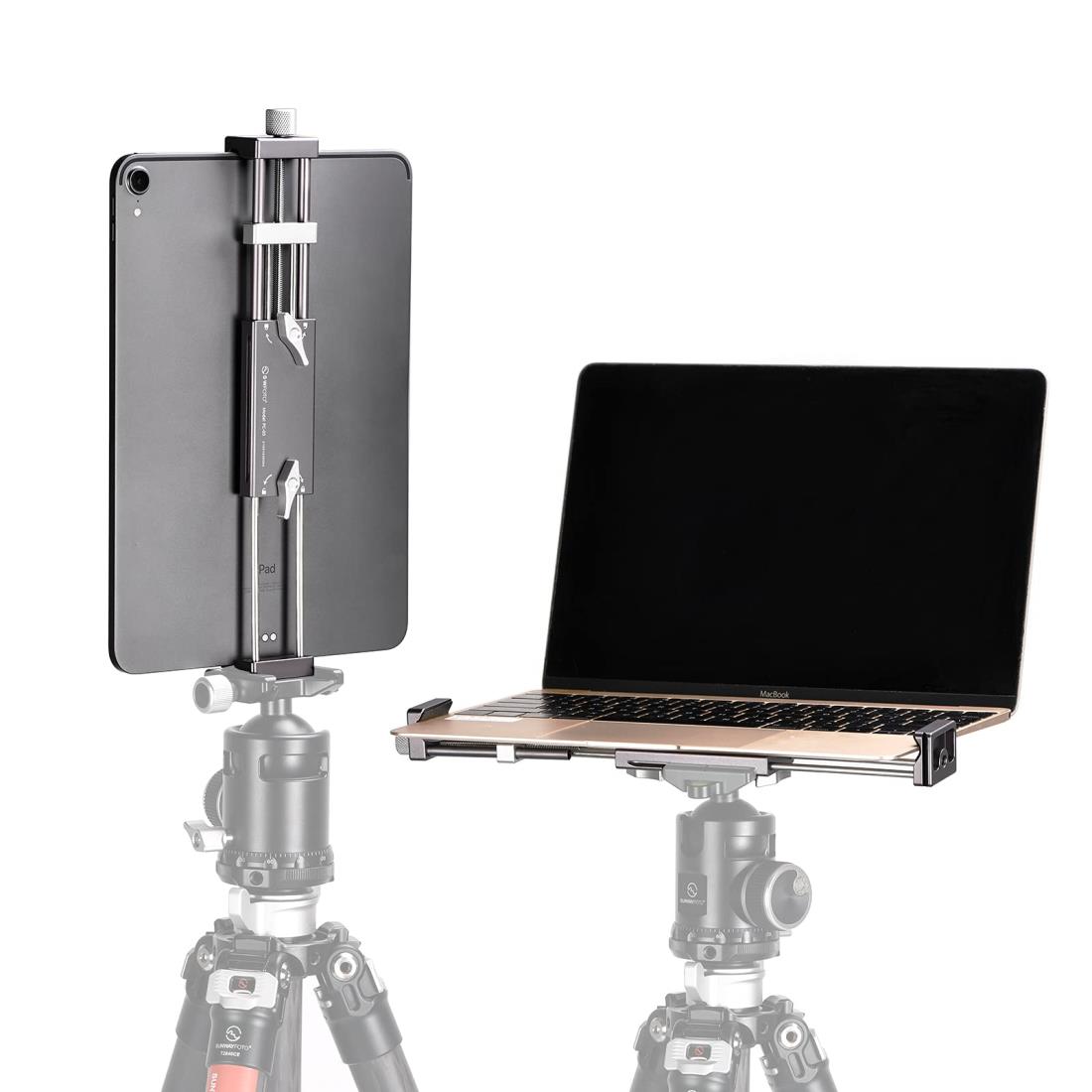 SWFOTO PC-03タブレットブラケット金属固定クリップARCA-SWISS ダブテールダブテール三脚専用撮影ブラケット、103-310mm幅のタブレットに適応します ラップトップ スマホホルダー
