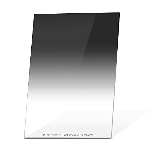 K&F CONCEPT 角型フィルター ハーフNDフィルターGND16 ソフト 明暗差調整 GND1.2 光学ガラス 100*150*2mm