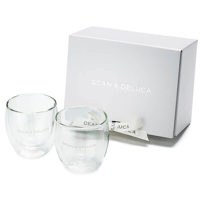 DEAN & DELUCA(ディーンアンドデルーカ) ダブルウォールグラスギフト 2個セット プレゼント 耐熱ガラス コップ サイズ:H89×W88×口径88mm 6,610円