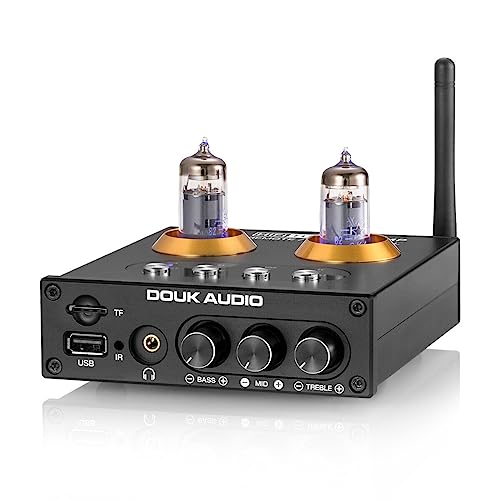 Nobsound P2 6K4 Mini Bluetooth 真空管プリアンプ HiFi USB プレーヤー ステレオ オーディオ ヘッドフォンアンプ リモコン操作