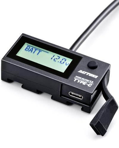 デイトナ(Daytona) バイク USB電源 防水 電圧計 USB-C PD3.0対応 急速充電 18W iPhone/Android対応 イープラスチャージャー 17239