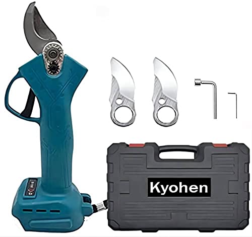 Kyohen 剪定ばさみ 電動ハサミ 替え刃2枚付き マキタ18Vバッテリー可能 充電式ハサミ 庭木/枝切り/果樹用 剪定鋏 園芸用剪定用具 充電式剪定ばさみ電動剪定バサミ切断枝径30mm 軽量 デニング 庭木 植木 盆栽 枝 園芸ガーデンツール
