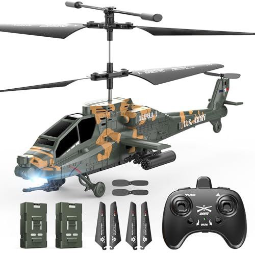 DEERC ヘリコプター ラジコン おもちゃ 室内 プラモデル rcヘリコプター 武装 小型 初心者向け 飛行時間26分 高度維持 ワンキー離陸/着陸 緊急停止 2.4GHz 飛行機 子供 男の子 小学生 中学生 誕生日 入学 こどもの日 プレゼント 贈り物 ギフト