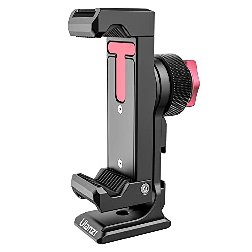 Ulanzi ST-27 三脚マウント スマホホルダー 全金属製 Arcaタイプベース 携帯ホルダー コールドシュー付き 360度回転 角度調整可 スマホ三脚アダプター 1/4ネジ穴付き iPhone/Android/カメラ/三脚/一脚/自撮り棒に 4,560円