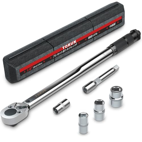 プレセット型 トルクレンチ 車 タイヤ 差込角12.7mm(1/2インチ) 28-210N.m ラチェット 14/17/19/21mmソケット 1/2インチエクステンションバー とるくレンチセット
