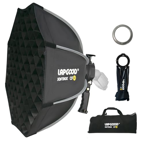 ソフトボックス八角形60 cm、S型スタンド付きハンドヘルド折りたたみソフトボックス、ハニカムメッシュ、BowensスタンドV850II V850III V 10,416円
