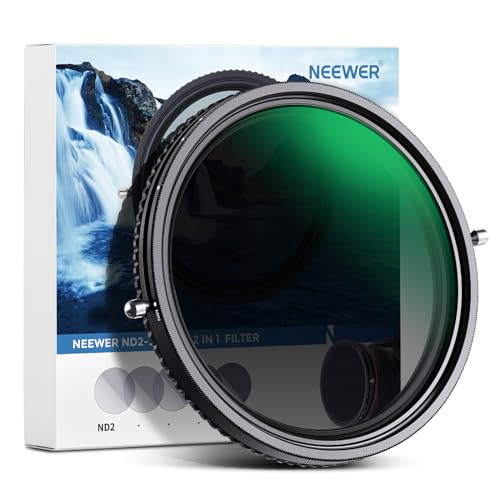NEEWER 2 in 1 46mm 可変NDフィルター ND2?ND32&CPL多機能フィルター 1枚2役 X状ムラなし HD光学ガラス 30層ナノコーティング 撥水防汚キズ防止