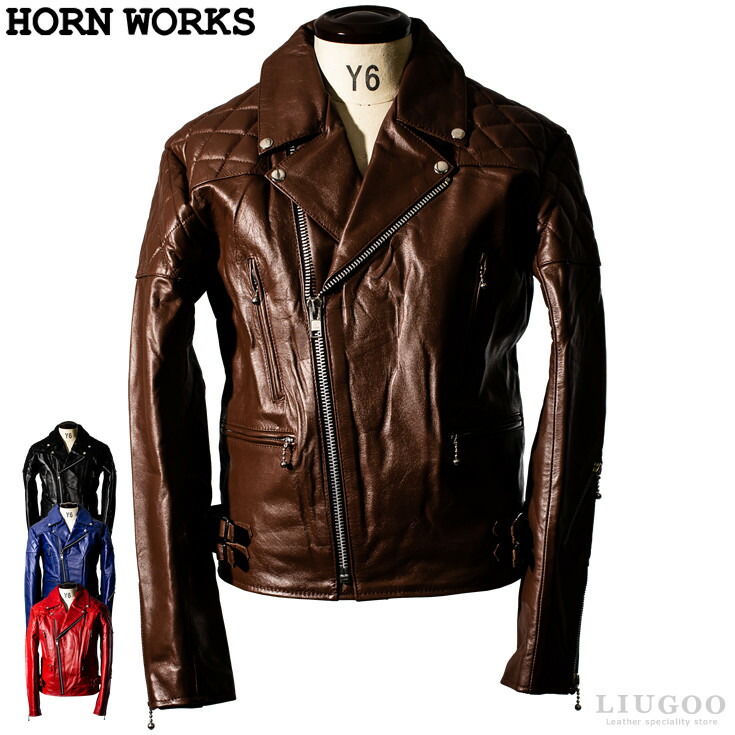 Horn Works 本革 シングルライダースジャケット ホーンワークス Horn Works 本革 シングルライダースジャケット メンズ ホーン