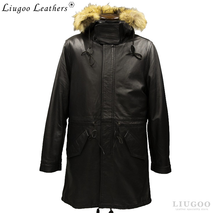 楽天市場】Liugoo Leathers 本革 レザーM-51モッズコート メンズ リューグーレザーズ COT05A レザージャケット ビジネスコート  革ジャン 皮ジャン ジャンパー 大人カジュアル ラグカジ 防寒 総ボア 毛皮ファー 海外発送可 AP : レザージャケットのリューグー