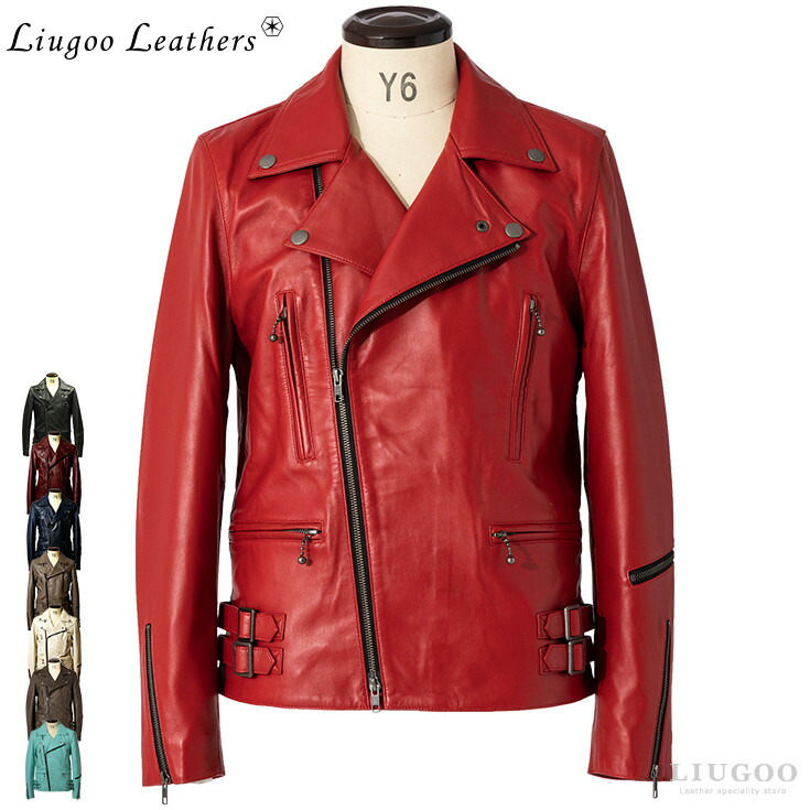 楽天市場】Liugoo Leathers 本革 UKダブルライダースジャケット メンズ