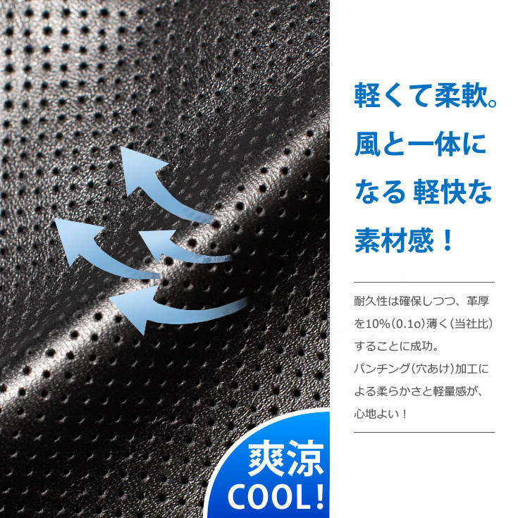 夏仕様レザージャケットライダースジャケット革ジャン新品メンズ本革プロテクター付メッシュレザー2ラインシングルライダース【高級牛革】【ブラック】バイク用革ジャケット皮ジャンライディングジャケットレーシングウェアブルゾン