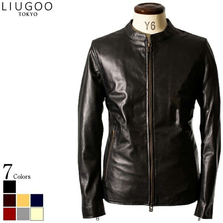 最新人気 Liugoo 本革 メッシュレザー シングルライダースジャケット メンズ リューグー Srs09b 軽くて柔かい シングルライダース ダブルライダース ライダースジャケット レザージャケット 革ジャン 皮ジャン シングルライダース 本革ジャケット 黒 ジャケット