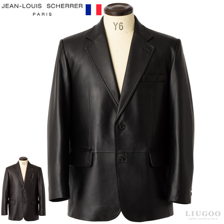 品多く メンズファッション コート ジャケット ブルゾン 革ジャン 本革ジャケット レザージャケット 高級ラム革製 Collectionブランド Paris 6050 ジャン ルイ シェレル メンズ テーラードジャケット リラックスフィット 本革 Scherrer Jean Louis Pascasarjana