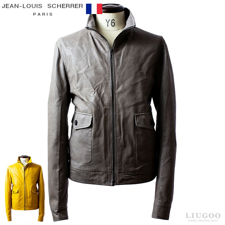 海外 正規品 メンズファッション コート ジャケット 本革ジャケット 皮ジャン 革ジャン レザージャケット 高級ラム革製 Collectionブランド Paris 6057a ジャン ルイ シェレル メンズ レザーブルゾン 本革 Scherrer Jean Louis ジャンパー シングルライダース