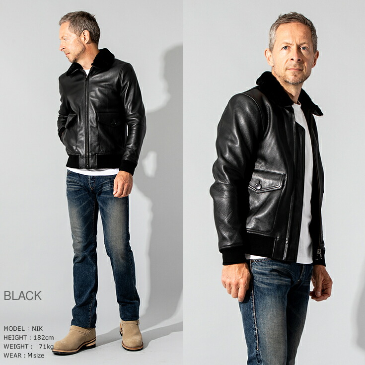 Liugoo Leathers 本革 G-1フライトジャケット メンズ リューグー 