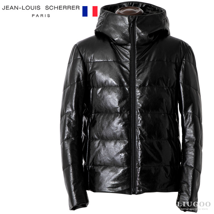 【30%OFFクーポン】JEAN-LOUIS SCHERRER 本革 ダウンジャケット メンズ ジャン=ルイ・シェレル 6160 レザージャケット/ダウンジャケット 革ジャン/皮ジャン/本皮ジャンパー/軽量/天然羽毛/毛皮/ラムスキン/真冬アウター/海外発送可|レザージャケットのリューグー