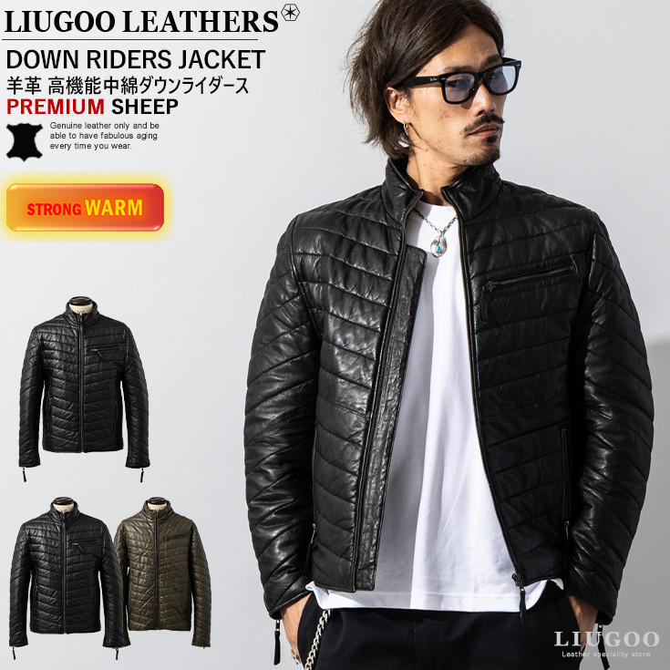 楽天市場】Liugoo Leathers 本革 WING-NECK シングルライダース