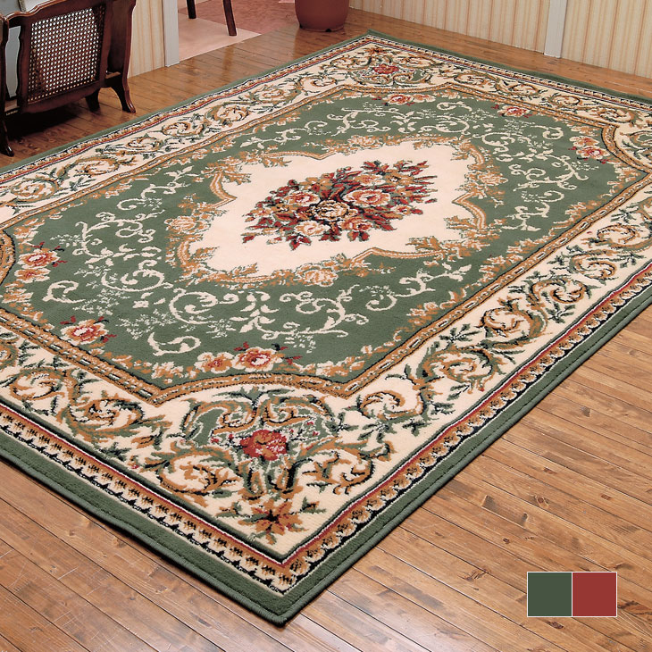 ウィルトン織カーペット　ラグ 楽天市場】＜エジプト製＞ウィルトン織ベルサイユ柄カーペット 130