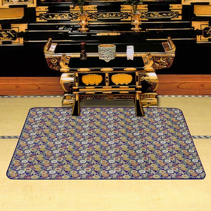 50年以上前のヴィンテージ品、香炉と香炉台、置き台、畳の敷物の4点セット