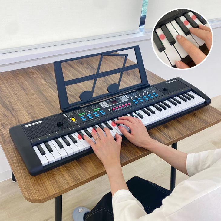 楽天市場】夢グループ ガイド機能付き電子ピアノ キーボード TSP