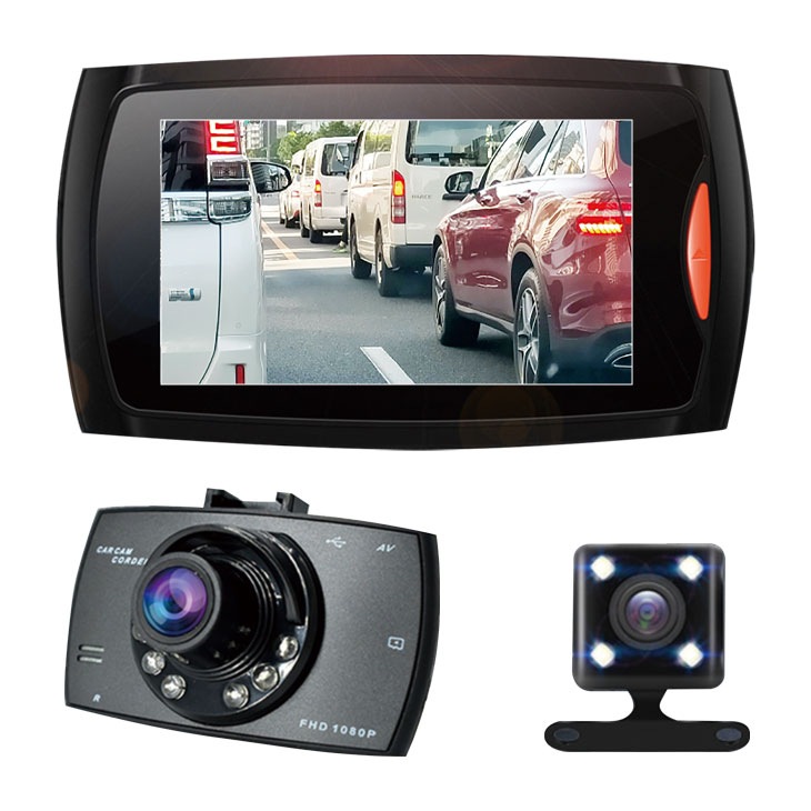 楽天市場】シルバーアイ ドライブレコーダー 簡昜型前後ドラレコ リア