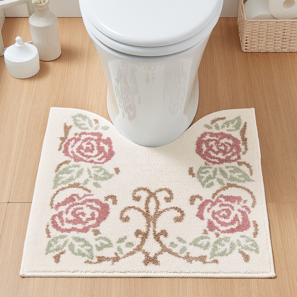 楽天市場】トイレマットシリーズ「ローズガーデン」レギュラーマット60