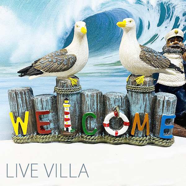 楽天市場 マリン雑貨 カモメの置物 アジアン マリン雑貨ライブビラ