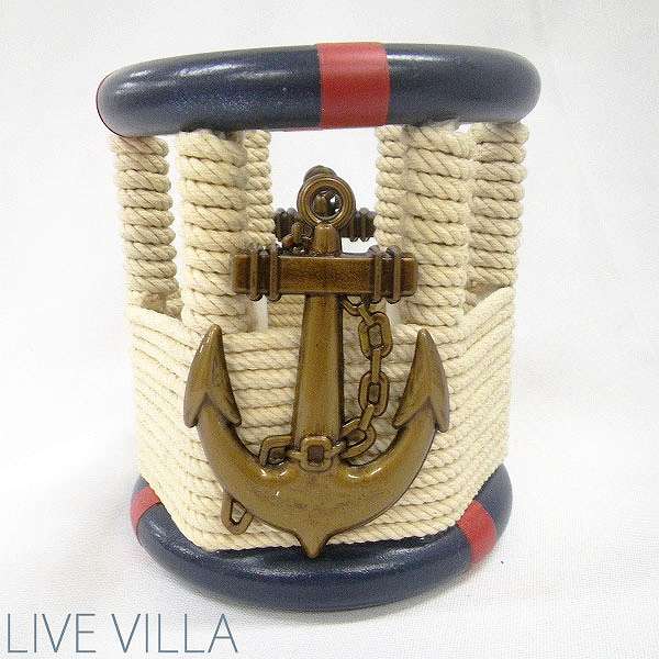 インテリア　木製アンカー/木製イカリ イカリオブジェ