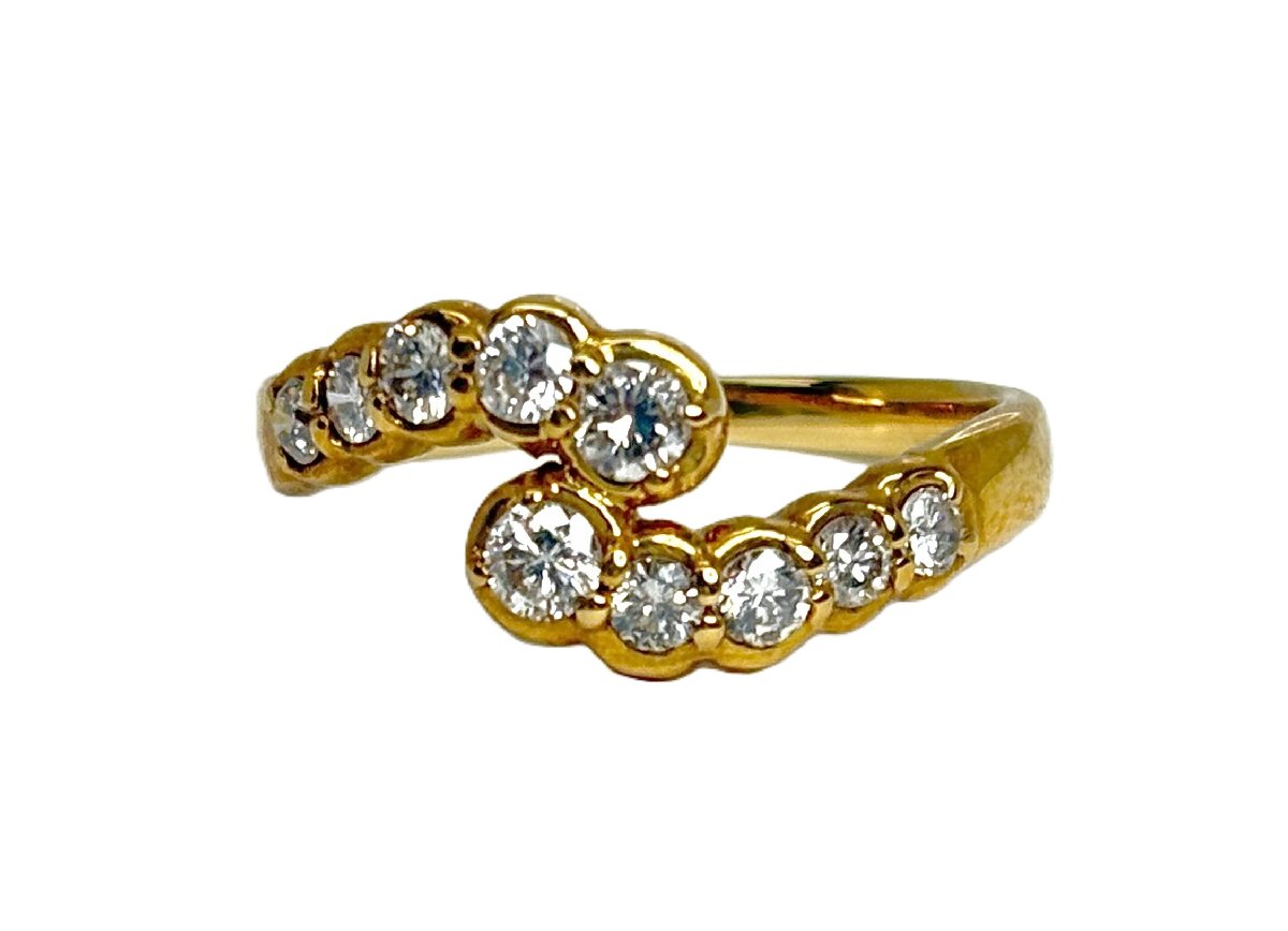【新品磨き済】 K18 ゴールド ダイヤ0.50ct 指輪 リング サイズ11号 ジュエリー アクセサリー｜Livie 店