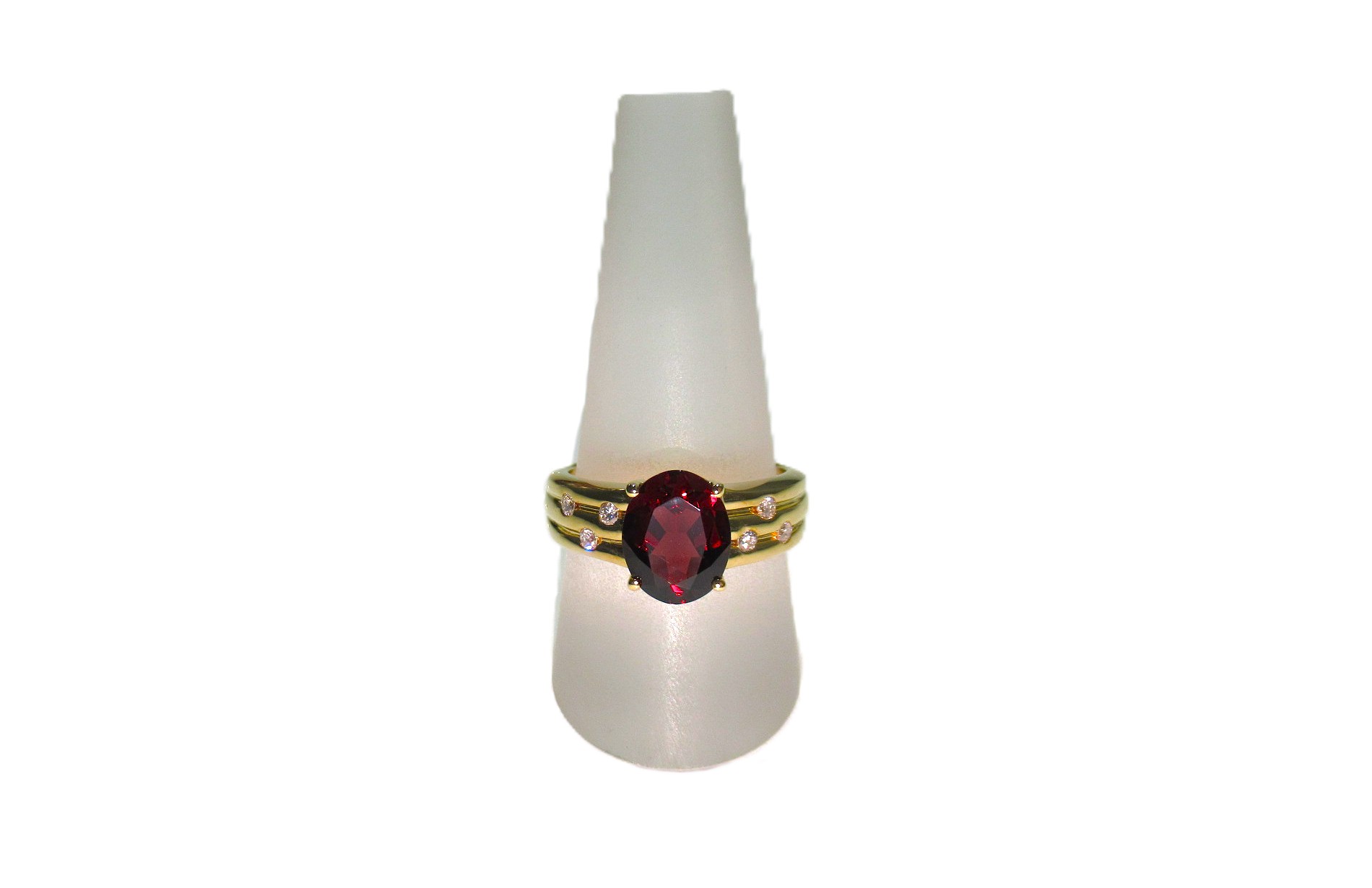 ガーネット2.61ct ダイヤ0.11ct K18 レディース リング ジュエリー #16 ランクA|Livie 店