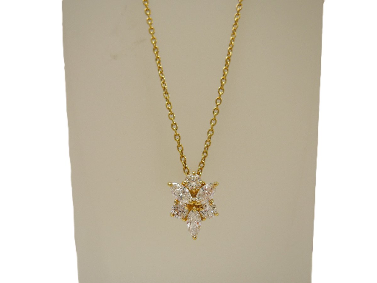 K18 ダイヤ0.65ct ダイア ネックレス ゴールド BOX付 Diamond ジュエリー アクセサリー