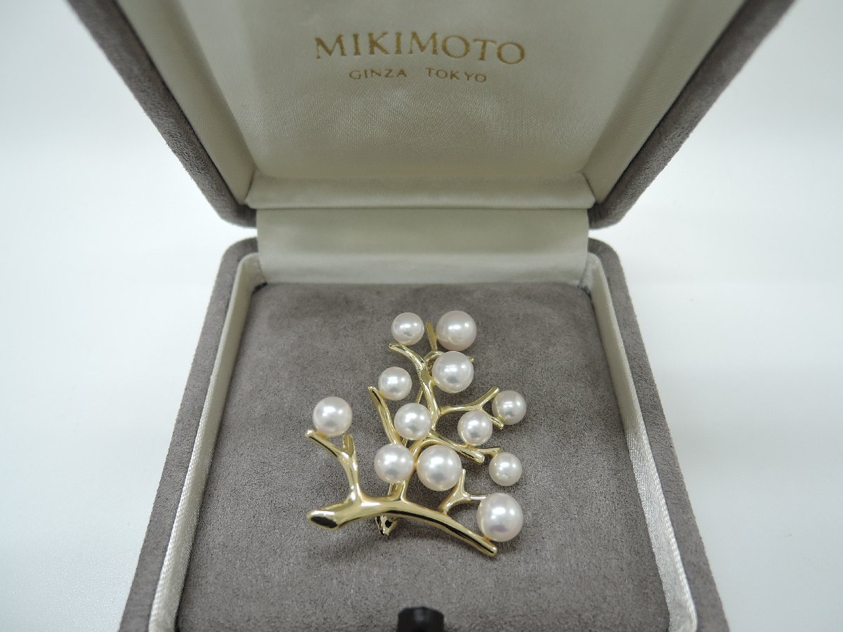 楽天市場】【新品仕上げ済】 ミキモト MIKIMOTO K18 パール 幸福の木 ブローチ イエローゴールド 真珠 BOX付 ランクA : Livie  楽天市場店