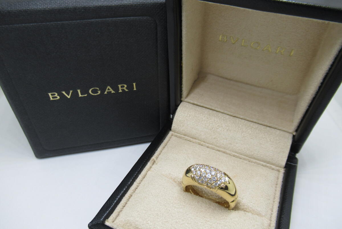 【新品仕上げ済】 ブルガリ BVLGARI トロンケット K18YG ダイア サイズ11号 リング 指輪 BOX付 中古 ランクA イエローゴールド【送料無料】