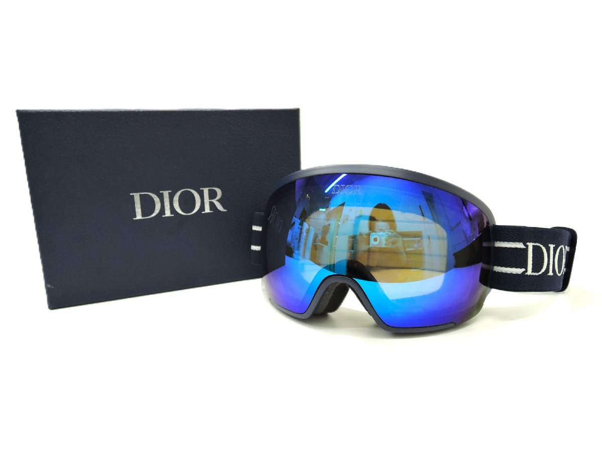 【SALE】Dior スノーゴーグル DIOR AND POC Ski Goggles - Short Fit Ecru with Blue Cannage