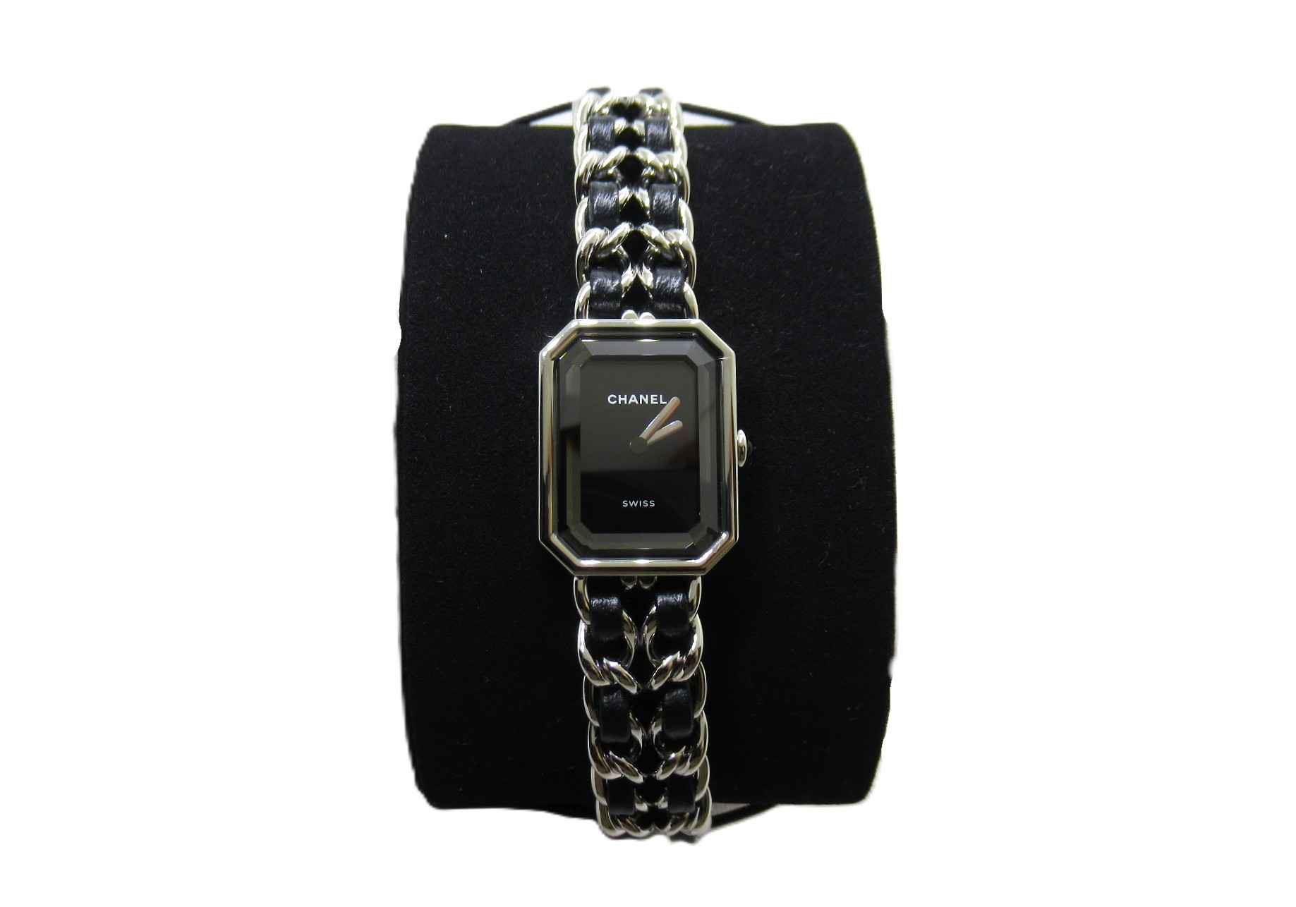 CHANEL シャネル プルミエールアイコニックチェーン H7022 SS 腕時計 ブラック #M レディース  Aランク