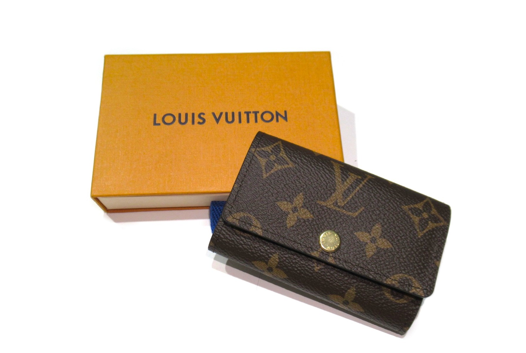 LOUIS VUITTON  ルイヴィトン ミュルティクレ6 モノグラム ゴールド金具 M62630 BOX付き添い人 手当たり容れもの 位置づけるSA