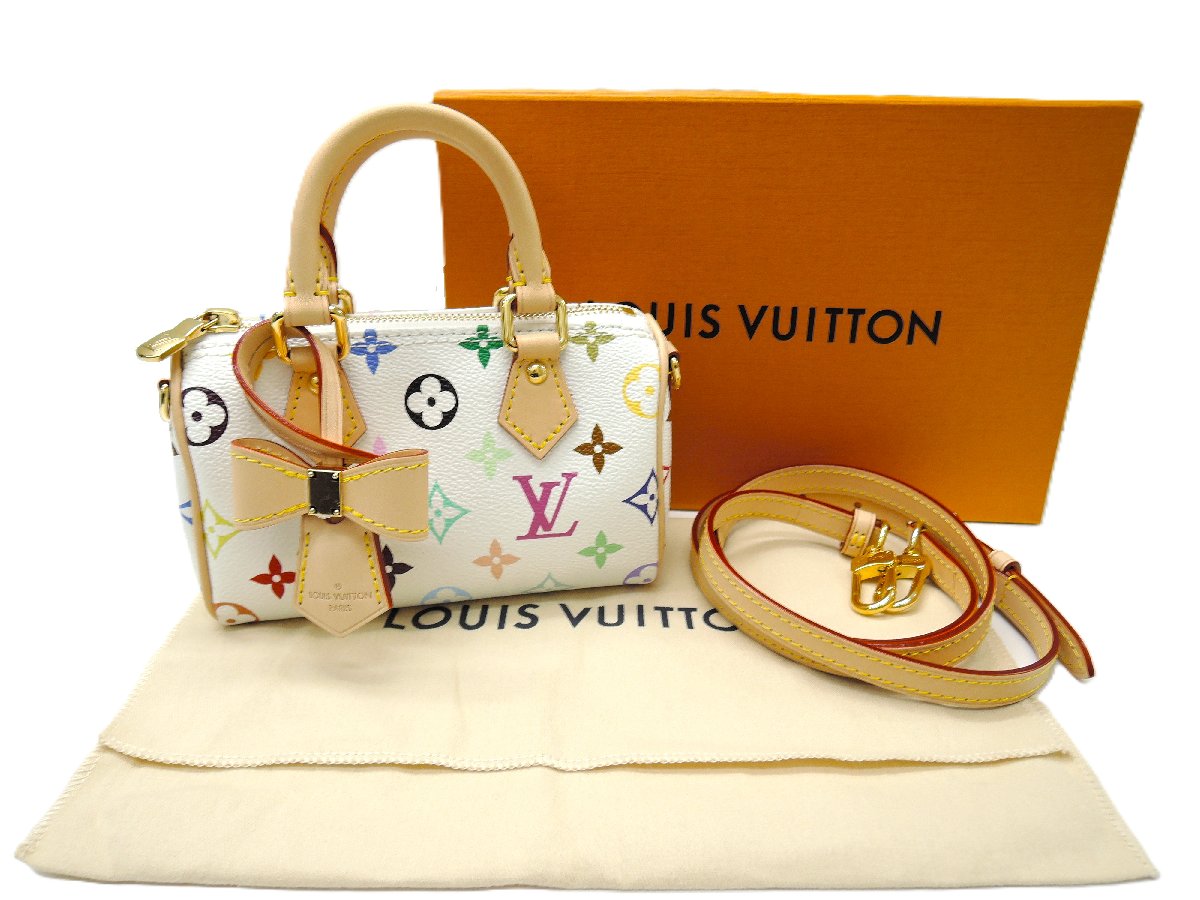 【未当て嵌める】ルイヴィトン LOUIS VUITTON モノグラム・マルチ ナノスピーディ LV×TM M13391 ショルダーバッグ BOX付