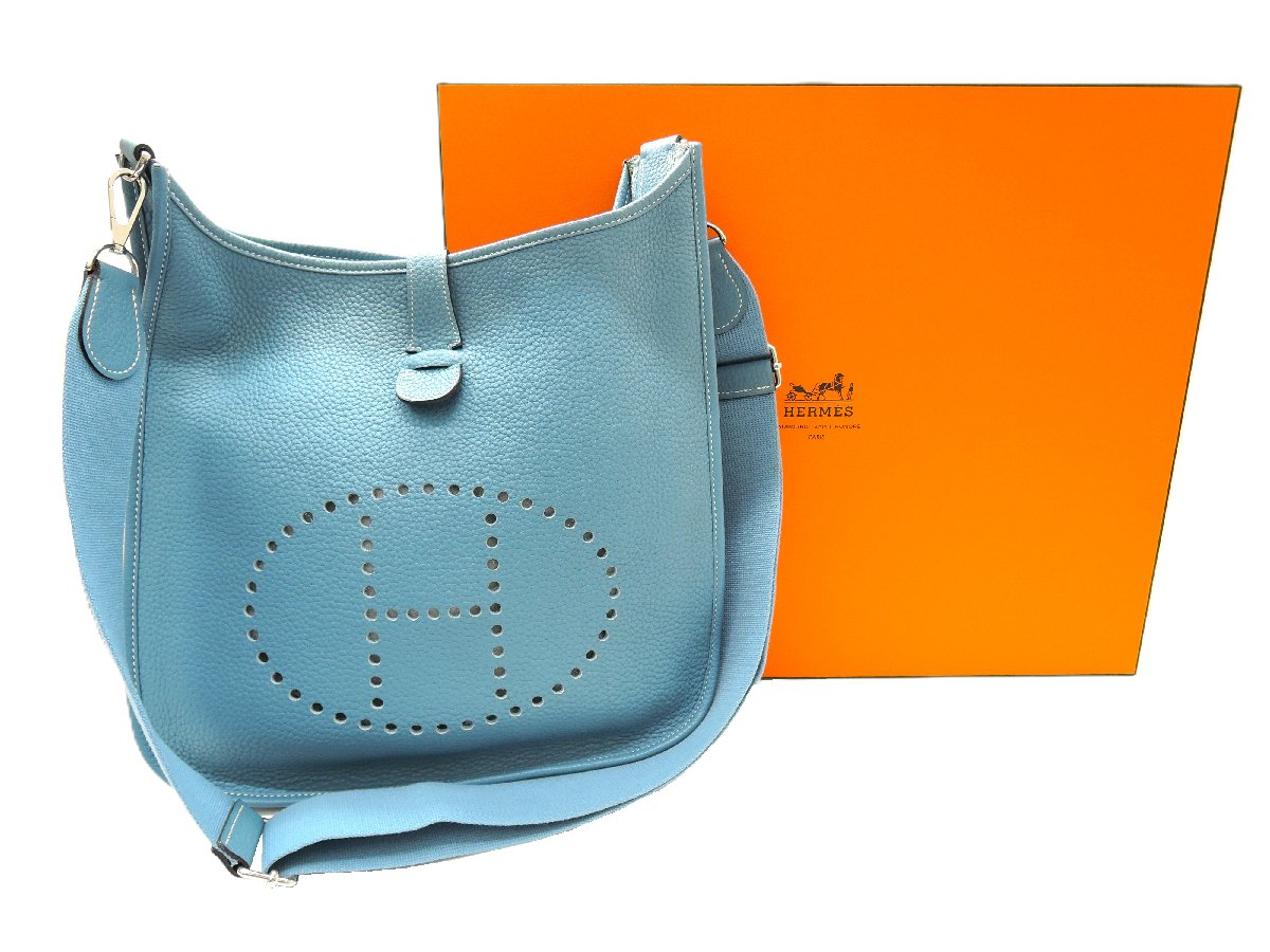 エルメス HERMES エヴリン3 GM M刻印 2009年 ブルージーン クレマンス ショルダーバッグ BOX付 ABランク｜Livie 店 187,000円