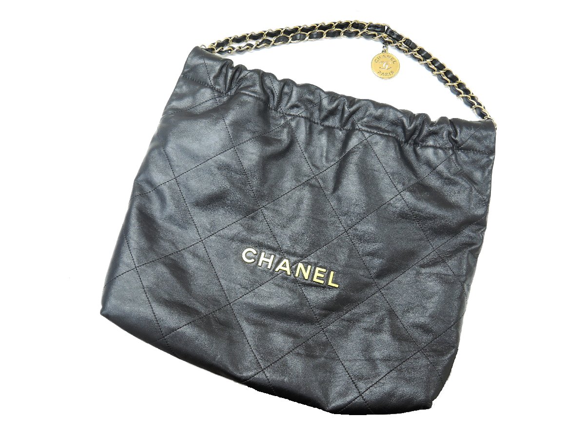 シャネル CHANEL シャネル22 ハンドバック 並み並み AS3261 合財袋型 御徒面子 中古 A位置づける