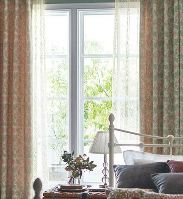 楽天市場】モリス ピンクアンドローズ オーダーカーテン FF1003 2倍