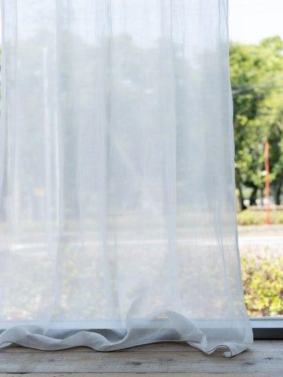 リネン 窓掛け ナツソビク 麻 リネン 窓掛け 坦々たる 表現スタイル 花の冠01しろ ５月２７日お積もり書き分 W228浪花節的（両開き）裾加重値一巻き鍵を掛ける