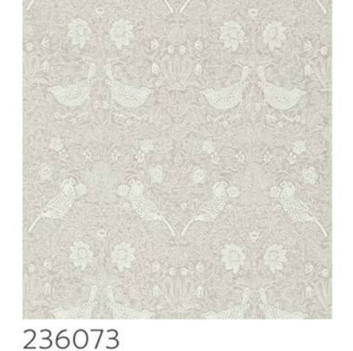PURE MORRIS ピュアモリス 236073 ウィリアム・モリスWilliam Morris Pure Strawberry Thief Embroidery 純然たる ストロベリーティーフ エンブロイダリイ１巾約１３０浪花節的縦５０ｃｍユニットとり捨てる売りわたす