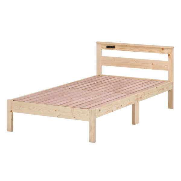 送料無料 ベッド 木製ベッド シングル パイン材 コンセント付き コンセント付きベッド 寝室 木製 シンプル 新生活 ローベッド 家具 インテリア家具 ナチュラル おしゃれ ベッドフレーム ラッカー塗装 ブラザー Gulbaan Com