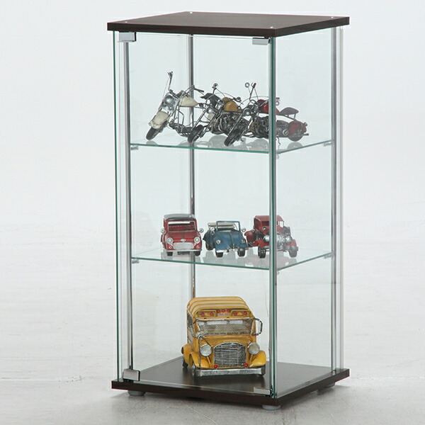 楽天市場】収納家具 ガラスコレクションケース 4段 背面ミラー