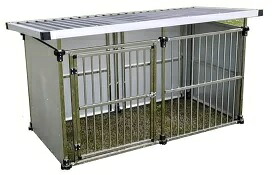 【企業宛送料無料・代引不可】ステンレス犬舎　DFS-M1　0.5坪タイプ　ドッグハウス　犬小屋　※個人宛配達不可商品