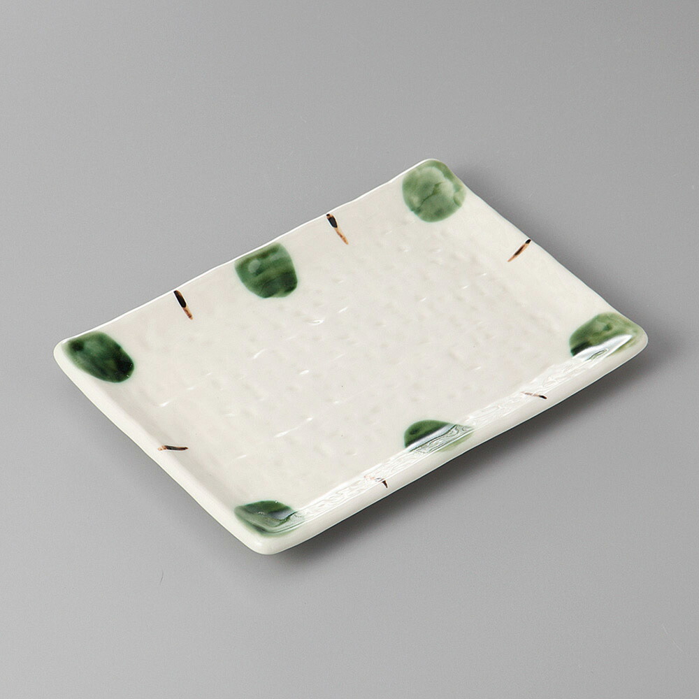 楽天市場】織部十草 14cm角皿(海苔皿) 日本製 美濃焼 和食器 角皿