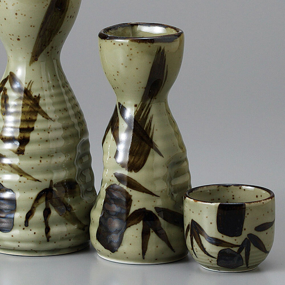 楽天市場】美濃焼 玉山窯 織部 竹に雀 徳利 : ベルセーブ