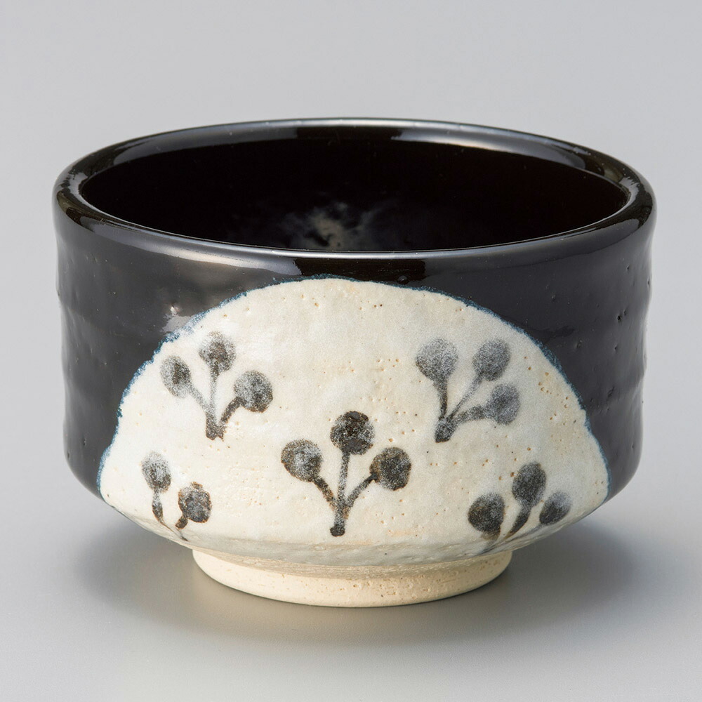 美濃焼 抹茶碗 黒結晶夏 抹茶 13×6.5cm 通販